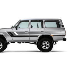 Kit de vinilos con franjas laterales estilo vintage para Toyota Land Cruiser 1986_3