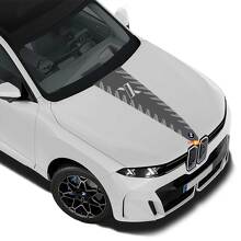 Vinilo Adhesivo Franja Central Capó Estilo X Para BMW X5 G65_3