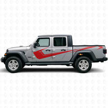 Kit de calcomanías de vinilo con franjas laterales angulares para Jeep Gladiator 2020-27_4