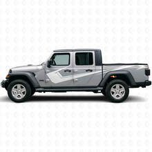 Kit de calcomanías de vinilo con franjas laterales angulares para Jeep Gladiator 2020-27_5