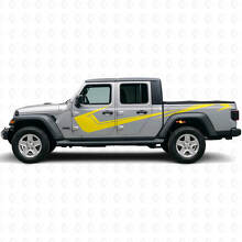 Kit de calcomanías de vinilo con franjas laterales angulares para Jeep Gladiator 2020-27_6