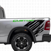 Kit de Vinilo para Lateral Trasero con Letras Personalizadas Estilo Grunge para Dodge Ram_2