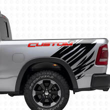 Kit de Vinilo para Lateral Trasero con Letras Personalizadas Estilo Grunge para Dodge Ram_4