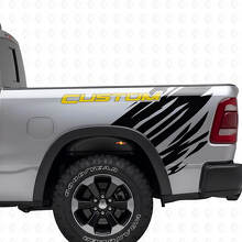 Kit de Vinilo para Lateral Trasero con Letras Personalizadas Estilo Grunge para Dodge Ram_5
