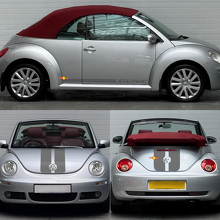 Kit de Calcomanías de Vinilo con Rayas Gemelas Estilo Duna para Capó, Maletero y Laterales para Volkswagen Beetle Cabriolet_3