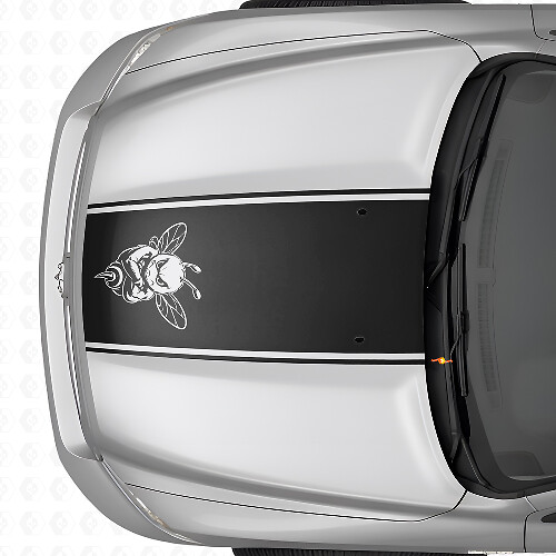 Calcomanía de vinilo con diseño de contorno de abeja gruñona para Dodge Ram 1500 2500 3500