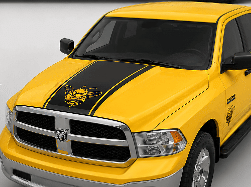 Calcomanía de raya de competición Grumpy Bee Hood #78 para Dodge Ram 1500 2500 3500