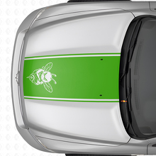 Calcomanía de vinilo con diseño de contorno de abeja gruñona para Dodge Ram 1500 2500 3500_3
