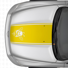 Calcomanía de vinilo con diseño de contorno de abeja gruñona para Dodge Ram 1500 2500 3500_5