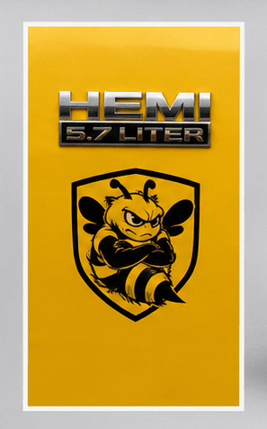 Par de calcomanías de vinilo para guardabarros Grumpy Bee Shield para Dodge Ram 1500 2500 3500