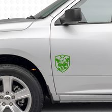 Juego de vinilos laterales Grumpy Bee Shield para Dodge Ram 1500-3500_3