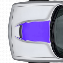 Calcomanía de vinilo para rejilla de capó con contorno en negro para Dodge Challenger 2015+_2
