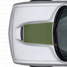 Calcomanía de vinilo para rejilla de capó con contorno en negro para Dodge Challenger 2015+_3