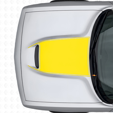 Calcomanía de vinilo para rejilla de capó con contorno en negro para Dodge Challenger 2015+_6
