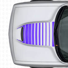 Calcomanía de vinilo con rayas de ventilación en capó estroboscópico para Dodge Challenger 2015+_2