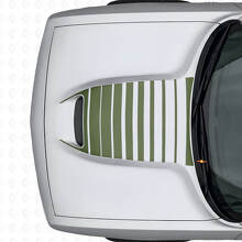 Calcomanía de vinilo con rayas de ventilación en capó estroboscópico para Dodge Challenger 2015+_3