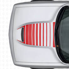 Calcomanía de vinilo con rayas de ventilación en capó estroboscópico para Dodge Challenger 2015+_4