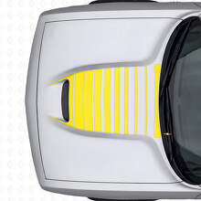 Calcomanía de vinilo con rayas de ventilación en capó estroboscópico para Dodge Challenger 2015+_6