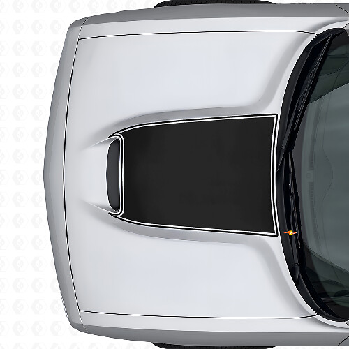 Calcomanía de vinilo de contorno blackout para capó Dodge Challenger 2015+