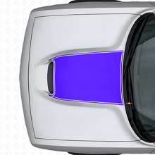 Calcomanía de vinilo de contorno blackout para capó Dodge Challenger 2015+_2