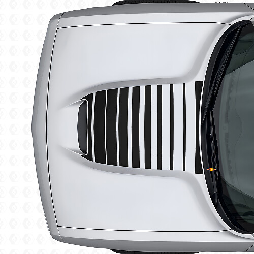 Calcomanía de Vinilo con Rayas de Capó Estroboscópicas para Dodge Challenger 2015+_1