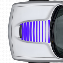 Calcomanía de Vinilo con Rayas de Capó Estroboscópicas para Dodge Challenger 2015+_2