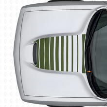 Calcomanía de Vinilo con Rayas de Capó Estroboscópicas para Dodge Challenger 2015+_3