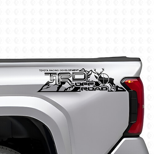 Calcomanías de vinilo estilo todoterreno TRD para los laterales de montaña de camionetas Toyota