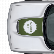 Calcomanía de vinilo con letras personalizadas para capó Dodge Challenger 2015+_3