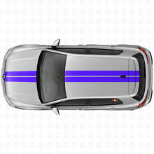Kit de vinilos de franjas dobles para capó y techo para Volkswagen Golf R MK8 2023_2