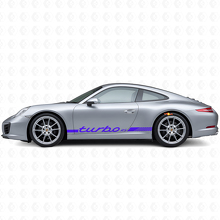 Kit de calcomanías de vinilo con franjas laterales estilo Turbo RS para Porsche 911 991_2