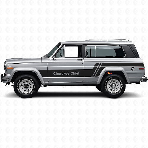 Kit de Calcomanías Laterales de Vinilo Cherokee Chief para Jeep Cherokee 1979_1