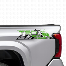 Juego de calcomanías de vinilo laterales traseras TRD Off Road Mountains para camiones Toyota_3