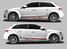 Kit de adhesivos de vinilo de rayas laterales A3 Sport Techno Style para Audi A3 Sportback_2