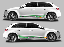 Kit de adhesivos de vinilo de rayas laterales A3 Sport Techno Style para Audi A3 Sportback_3