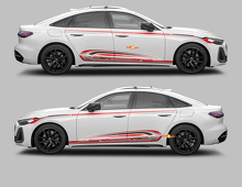 Kit de Calcomanías de Vinilo para Laterales y Paneles de Estribo A5 Techno Style para Audi A5_3