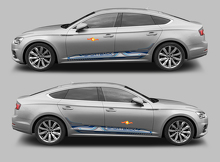 Kit de vinilos de franjas para el panel lateral Sportback Techno Style para Audi A5_2