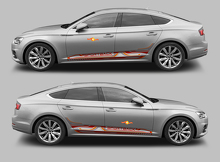 Kit de vinilos de franjas para el panel lateral Sportback Techno Style para Audi A5_3
