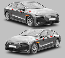 Kit de pegatinas de vinilo con franjas laterales de estilo tribal para Audi A6 Sportback E-Tron_2