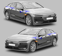 Kit de pegatinas de vinilo con franjas laterales de estilo tribal para Audi A6 Sportback E-Tron_3