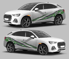 Kit de calcomanías de vinilo con franjas laterales estilo Techno para Audi Q3 2019_2