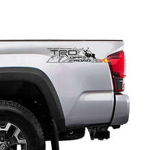 Juego de pegatinas de vinilo TRD Off Road Mountain Deer Bed Side para camiones Toyota_2