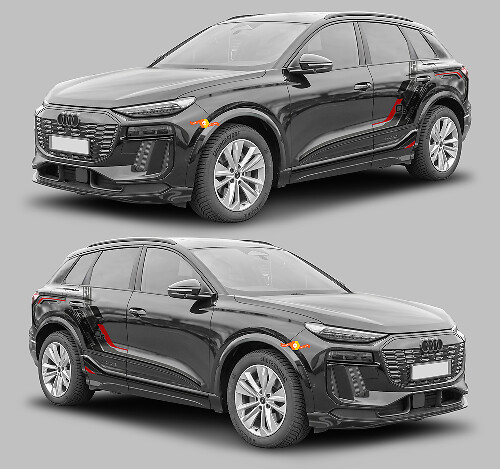 Kit de Pegatinas de Tiras Laterales Techno Style en Vinilo para Audi Q6 E-Tron