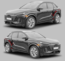 Kit de Pegatinas de Tiras Laterales Techno Style en Vinilo para Audi Q6 E-Tron_2
