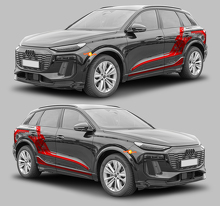 Kit de Pegatinas de Tiras Laterales Techno Style en Vinilo para Audi Q6 E-Tron_3