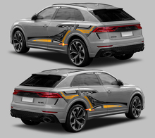 Kit de vinilos decorativos de franjas laterales con estilo gráfico abstracto para Audi RS Q8_3