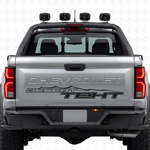 Vinilo adhesivo personalizado estilo desierto para portón trasero Chevrolet Colorado ZR2_1
