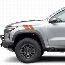 Kit de vinilos de franjas dobles para guardabarros delanteros para Chevrolet Colorado ZR2_4
