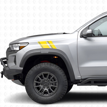 Kit de vinilos de franjas dobles para guardabarros delanteros para Chevrolet Colorado ZR2_5