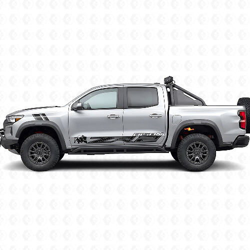 Kit de Vinilo con Logo Bison ZR2 para Puerta Lateral para Chevrolet Colorado ZR2